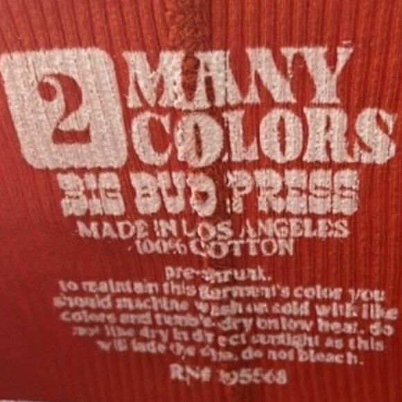 Big Bud Press Burnt Orange Wrap Top XXS Women's 70s Portofino Orange - Picture 9 of 10